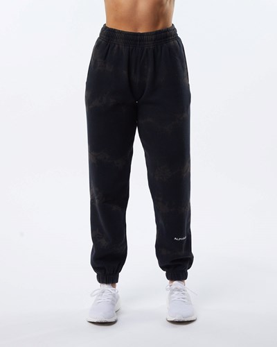 Faded Black Alphalete Washed 30" Fleece Jogger | 59736-BMKD