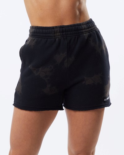 Faded Black Alphalete Washed 3.5" Fleece Short | 42051-VISD