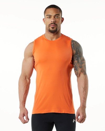 Faded Strawberry Alphalete High Performance Seamless Tank | 18729-ERXK