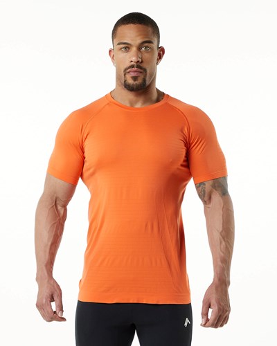 Faded Strawberry Alphalete High Performance Seamless Short Sleeve Tee | 43802-LHOM