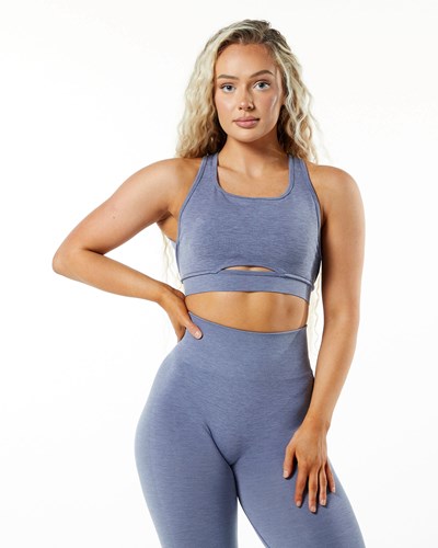 French Blue Alphalete High-Impact Seamless Sports Bra | 35710-ZKGR