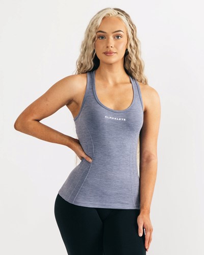 French Blue Alphalete High Performance Seamless Tank | 85027-BWZK