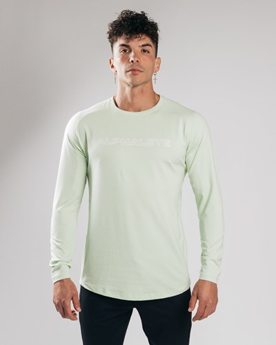 Frozen Spring Alphalete Fitted Performance Long Sleeve | 35780-CHRF