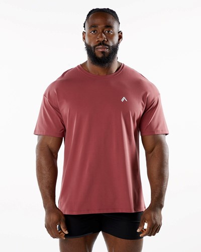 Gingerbread Alphalete Drop Shoulder Tee | 14608-BLDQ