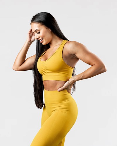 Golden Hour Alphalete High-Impact Seamless Sports Bra | 73625-KSMN