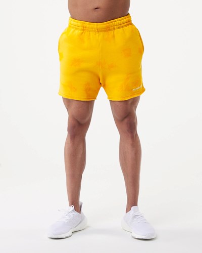 Golden Sun Alphalete Washed 5" Fleece Short | 87139-OKIS