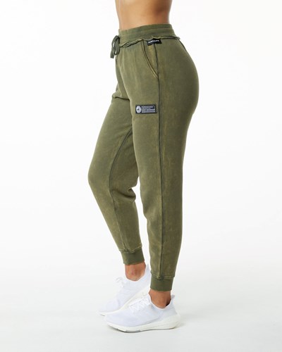 Green Aventurine Alphalete Heavyweight Washed Terry Jogger | 41397-OZKF