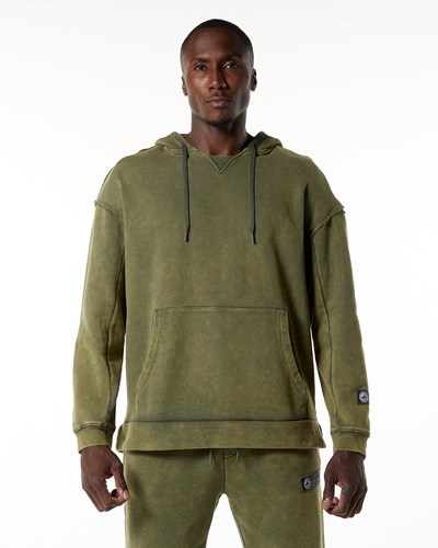 Green Aventurine Alphalete Heavyweight Washed Terry Hoodie | 94521-YLMI