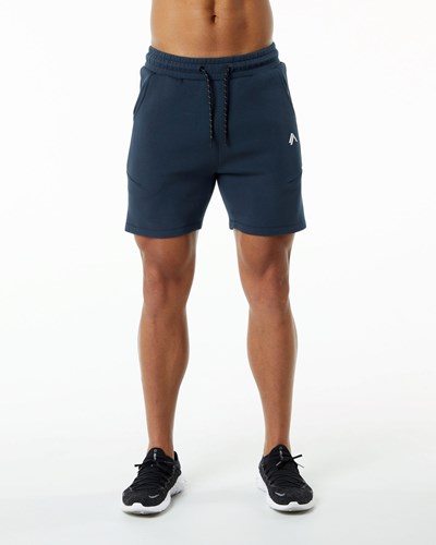 Harbor Navy Alphalete Interlock Knit 6" Short | 96735-IFWN
