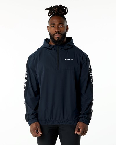 Harbor Navy Alphalete Woven Performance Jacket | 32857-CROK