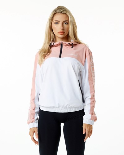Himalayan Pink Alphalete Woven Performance Jacket | 07512-QKSY