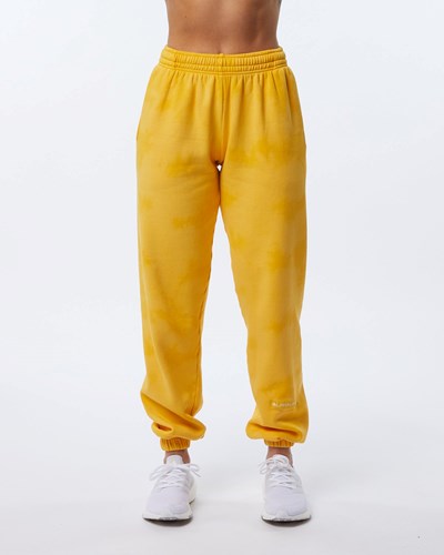 Honey Alphalete Washed 30" Fleece Jogger | 62830-KAEU