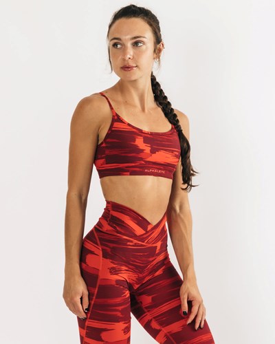 Infrared Canvas Camo Alphalete Medium Impact Bra | 50418-ZCTX