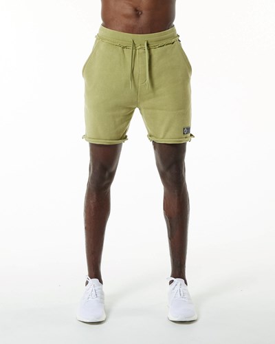 Jade Green Alphalete Heavyweight Washed Terry Short | 23604-GEJV