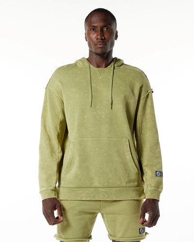 Jade Green Alphalete Heavyweight Washed Terry Hoodie | 93208-VWRF