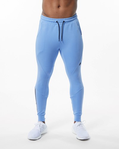 Light Blue Alphalete Interlock Knit Cuffed Jogger | 83254-IOUK