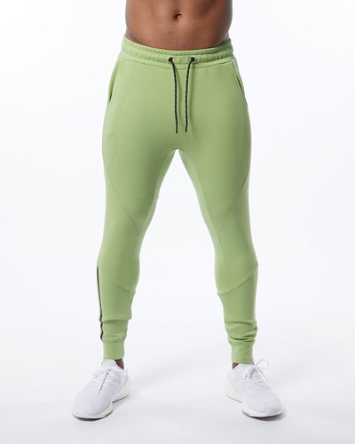 Light Green Alphalete Interlock Knit Cuffed Jogger | 21396-SKCB