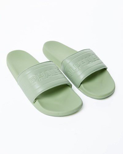 Light Green Alphalete Slides | 06982-DJBN