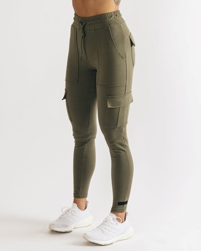 Light Olive Alphalete Fitted Single-Brushed 29" Cargo Pant | 60415-EGCK
