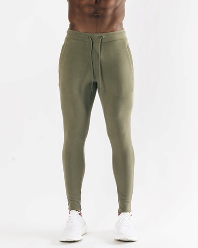 Light Olive Alphalete Fitted Single-Brushed 30" Jogger | 89621-HQTO