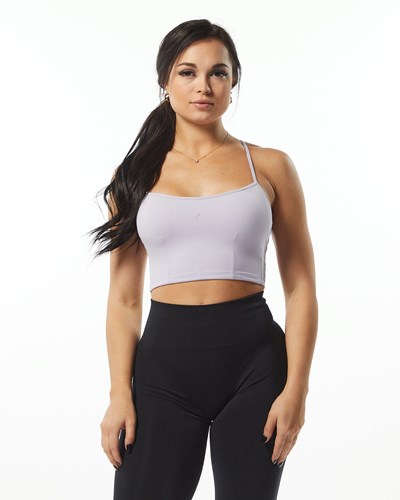 Lilac Alphalete Camisole Y-Back Crop Tank | 68792-CJVW
