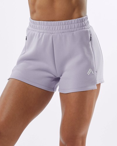 Lilac Alphalete Interlock Knit 3.5" Short | 87624-CIAY