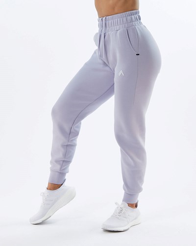 Lilac Alphalete Interlock Knit Cuffed Jogger | 59412-EWRD