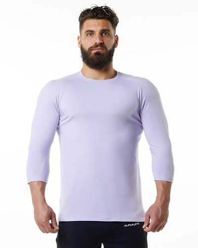 Lilac Haze Alphalete Premium 3/4 Sleeve Tee | 10492-ZUXD