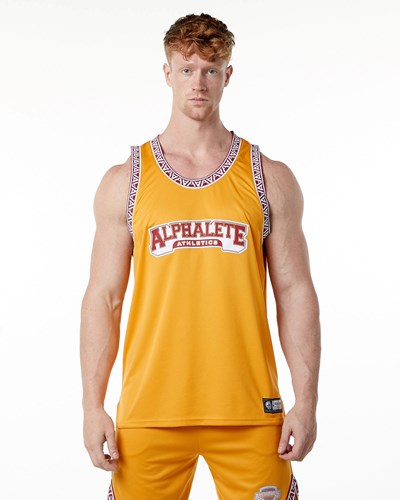 Marigold Alphalete Relaxed Fit Jersey | 75032-WHOF