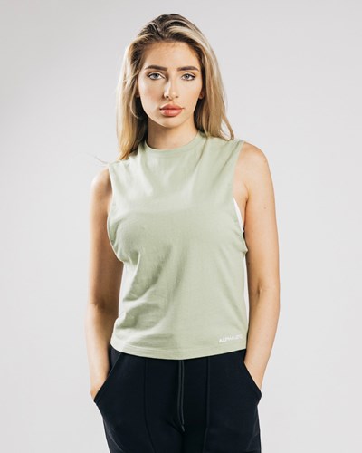 Matcha Alphalete Heavy Cotton Cutoff | 92413-QZAK