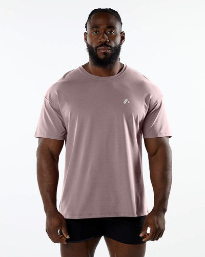 Mauve Alphalete Drop Shoulder Tee | 54927-WCQD