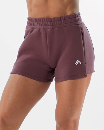 Mauve Alphalete Interlock Knit 3.5" Short | 87210-ZUSW
