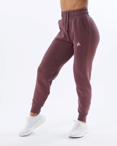 Mauve Alphalete Interlock Knit Cuffed Jogger | 62047-FENT