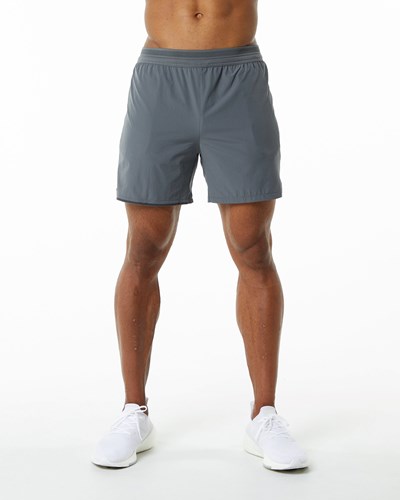 Medium Grey Alphalete Woven Training Short | 71453-CZBD
