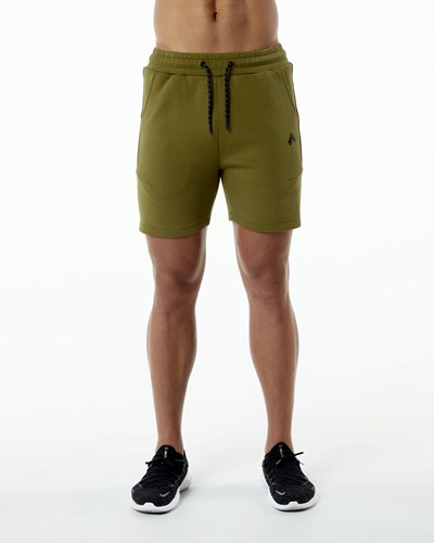 Moss Alphalete Interlock Knit 6" Short | 21693-TBFJ