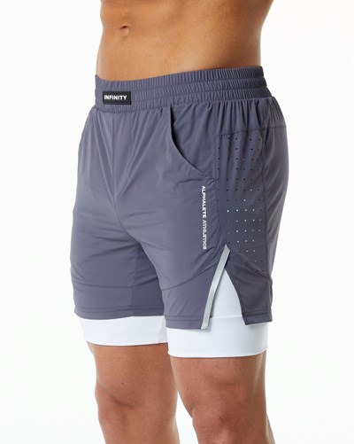Muted Purple Alphalete Compression Lined Woven Training Short | 16483-FCRT