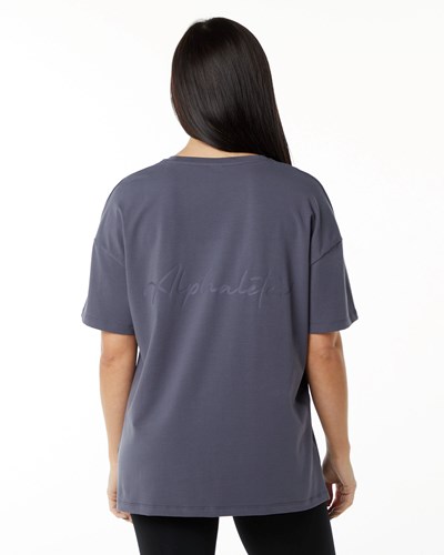 Muted Purple Alphalete Performance Short Sleeve | 03675-JOBF