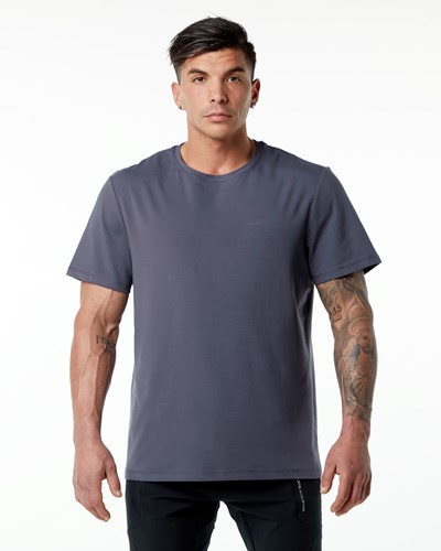 Muted Purple Alphalete Set-In Sleeve Tee | 16537-JNXS