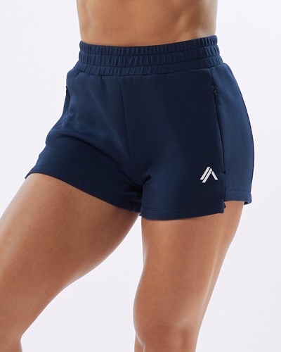 Navy Alphalete Interlock Knit 3.5" Short | 47508-IEBZ