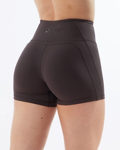 Obscure Grey Alphalete High-Waisted Medium Compression 4" Short | 38145-KQGU