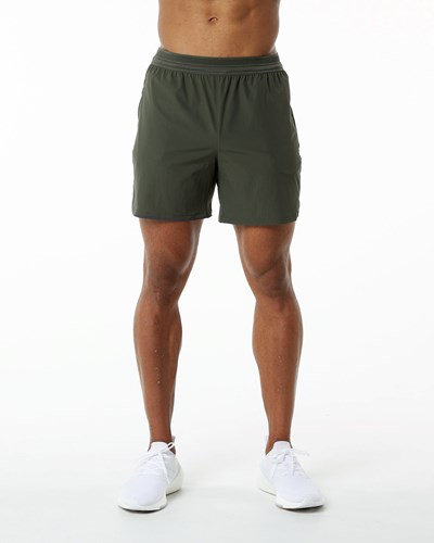 Olive Alphalete Woven Training Short | 43179-MSIU