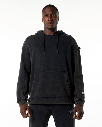 Onyx Alphalete Heavyweight Washed Terry Hoodie | 72864-DNQA