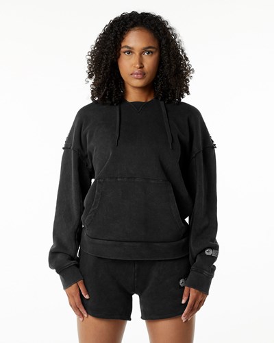 Onyx Alphalete Heavyweight Washed Terry Hoodie | 82769-VJLB