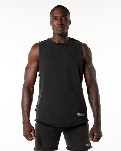 Onyx Alphalete Mid-Weight Washed Terry Cutoff | 92618-VBMA