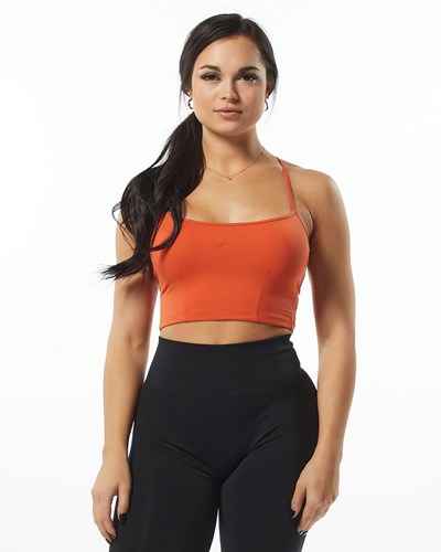 Orange Alphalete Camisole Y-Back Crop Tank | 28157-YUOG