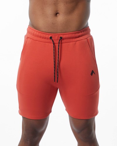 Orange Alphalete Interlock Knit 6" Short | 54836-CHZJ