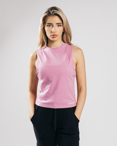 Pastel Pink Alphalete Heavy Cotton Cutoff | 90652-WLGF