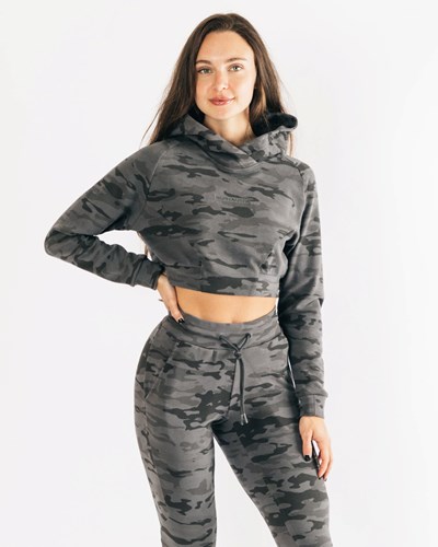 Phantom Camo Alphalete Relaxed Single-Brushed Pullover Hoodie | 68419-PLVS