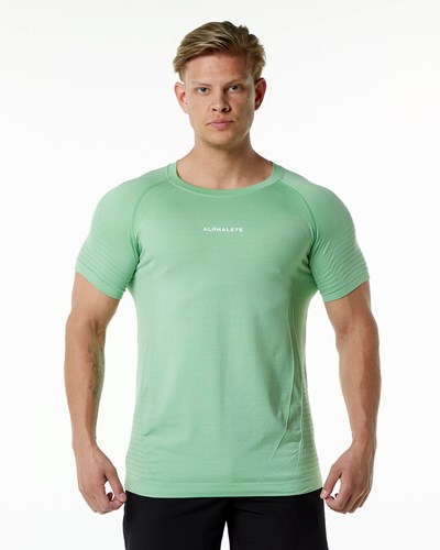 Pistachio Alphalete High Performance Seamless Short Sleeve Tee | 09365-EAXS