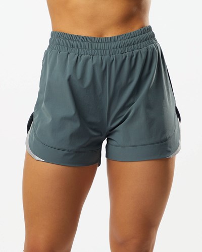 Porcelain Grey Alphalete Lined Woven 4-Way Stretch Short | 79143-XAEM